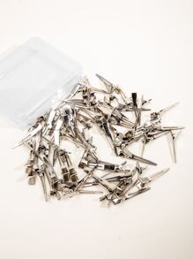 70Pcs Duck Billed Hair Clips For Styling Sectioning, Metal Hair Clips For Women Long Hair, Metal Alligator Curl Clips For Hair Roller Salon(Silver) - Silver - View 3