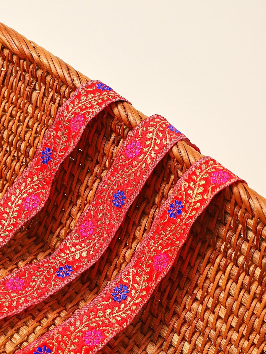 1pc Polyester DIY Webbing, Modern Floral Pattern Decorative Webbing For ...