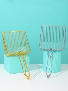 1pc Stainless Steel Random Color Cat Litter Shovel For Cat For Cleaning - Multicolor - View 1