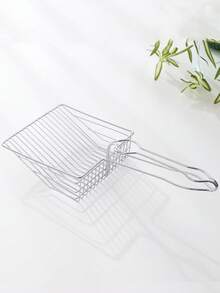 1pc Stainless Steel Random Color Cat Litter Shovel For Cat For Cleaning - Multicolor - View 2