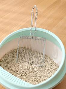 1pc Stainless Steel Random Color Cat Litter Shovel For Cat For Cleaning - Multicolor - View 4