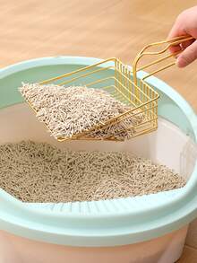 1pc Stainless Steel Random Color Cat Litter Shovel For Cat For Cleaning - Multicolor - View 5