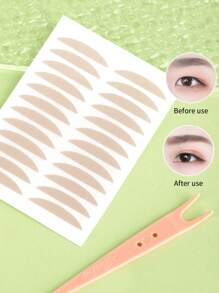 9pcs Double Eyelid Tapes & 1pc Applicator, Instant Eye Lifting, Enlarging Eyes, One-Time Eye Shaping Tool Eyelid Tape, Unisex,Makeup,Cheap,Room Decor,Vanity,Travel,Bedroom,Makeup Accessories,Cheap,Stocking Stuffers,Makeup,Makeup Tools,Cheap Stuff,Gifts,Gifts For Women,Christmas Gifts - Khaki - View 3