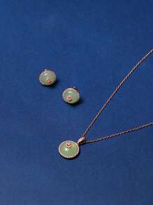 3 piezas Set joya con diseño redondo - Multicolor - Ver 2