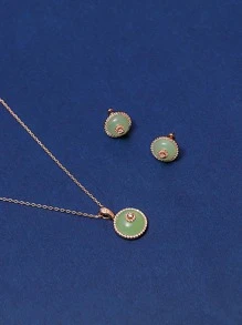 3 piezas Set joya con diseño redondo - Multicolor - Ver 5