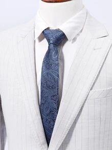 1pc Men's Fashionable Tie With Paisley Pattern WorkMen Necktie