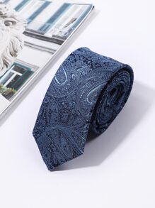1pc Men's Fashionable Tie With Paisley Pattern WorkMen Necktie