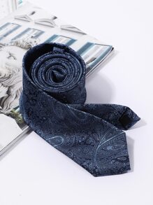 1pc Men's Fashionable Tie With Paisley Pattern WorkMen Necktie