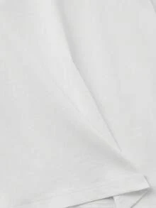 RueChic Girls Solid Round Neck Tee - trắng - Xem 4