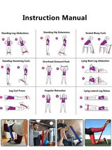 5pcs Fitness Resistance Band - Multicolor - View 5