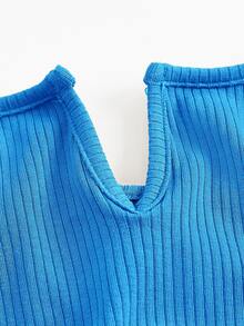 SHEIN BASICS Plus Notched Neckline Tank Dress