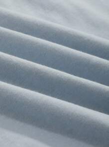 DAZY Chất rắn Tay áo có gãy Áo thun - Màu xanh nhạt - Xem 3