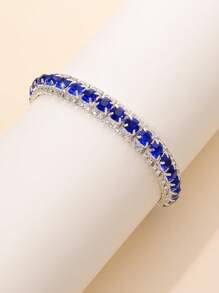 Pulsera con diseño de diamante de imitación - azul real - Ver 1