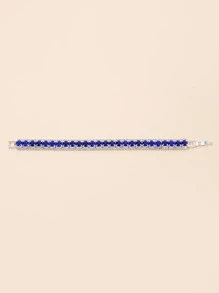 Pulsera con diseño de diamante de imitación - azul real - Ver 2