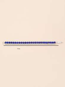 Pulsera con diseño de diamante de imitación - azul real - Ver 3