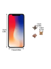 50 件迷你随机颜色蝴蝶设计 Y2K 发夹，适合日常造型，适合校园约会度假日常旅行可爱爪夹发夹发夹发夹发夹发夹，学校用品，大学秋冬女士发饰 - 彩色 - 查看 3