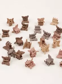 50 件迷你随机颜色蝴蝶设计 Y2K 发夹，适合日常造型，适合校园约会度假日常旅行可爱爪夹发夹发夹发夹发夹发夹，学校用品，大学秋冬女士发饰 - 彩色 - 查看 4