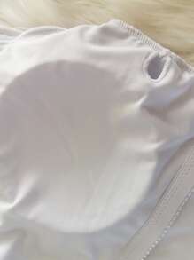 2pcs New Floral Print Long Sleeve Tankini Swimwear, Tummy Control Swimwear For Summer Beach