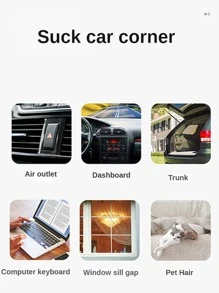 1pc White Cordless Car Vacuum Cleaner, Suitable For Car & Home Use, PC Cleaning, Mini Portable Handheld Car Vacuum Cleaner - White - View 7