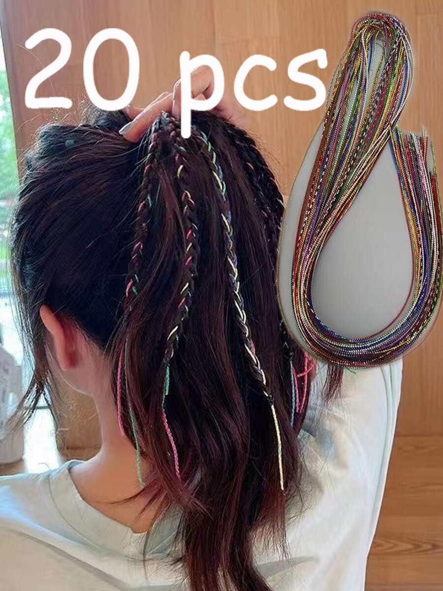 20pcs Color Block Hair Band - Multicolor - View 1