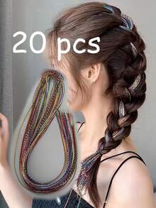 20pcs Color Block Hair Band - Multicolor - View 2
