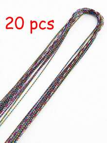 20pcs Color Block Hair Band - Multicolor - View 3