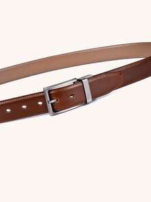 1pc Men's Reversible Dual-Sided Rotary Buckle Belt - Khaki - View 5