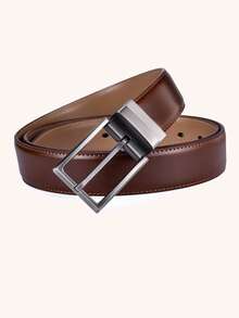 1pc Men's Reversible Dual-Sided Rotary Buckle Belt - Khaki - View 6