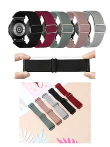 5入組織物彈性通用智能錶帶 - 彩色 - 查看 3