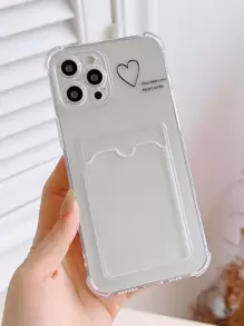 Heart Pattern Anti-fall Phone Case With Card Slot - Multicolor - View 1