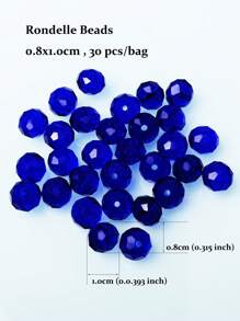30pcs/set Bead DIY Jewelry Accessory - Blue - View 2