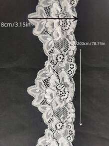1 pieza con diseño de flor Correa de bricolaje moderno Encaje de correas de bricolaje para casa - Blanco - Ver 2