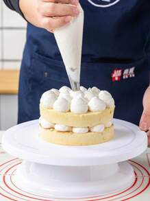 1pc Plastic Cake Stand, Minimalist White Cake Stand For Kitchen Baking - White - View 1