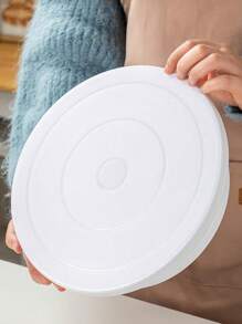 1pc Plastic Cake Stand, Minimalist White Cake Stand For Kitchen Baking - White - View 2