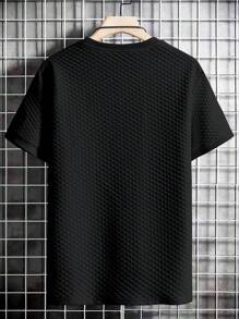 Manfinity Homme Men Letter Graphic Tee - Black - View 2