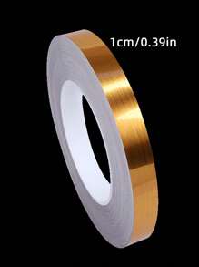 1roll PVC Floor Sealing Sticker, Minimalist Plain Floor Sealing Sticker For Home - Gold - View 2