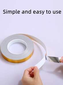 1roll PVC Floor Sealing Sticker, Minimalist Plain Floor Sealing Sticker For Home - Gold - View 4