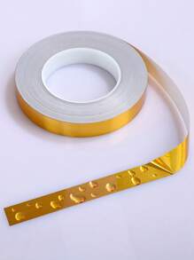1roll PVC Floor Sealing Sticker, Minimalist Plain Floor Sealing Sticker For Home - Gold - View 3