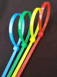 100pcs Plain Disposable Tie - Red - View 6