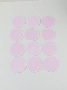 12 纤维双层卸妆棉，面部清洁，可重复使用卸妆棉，洗脸巾 - 粉色 - 查看 5