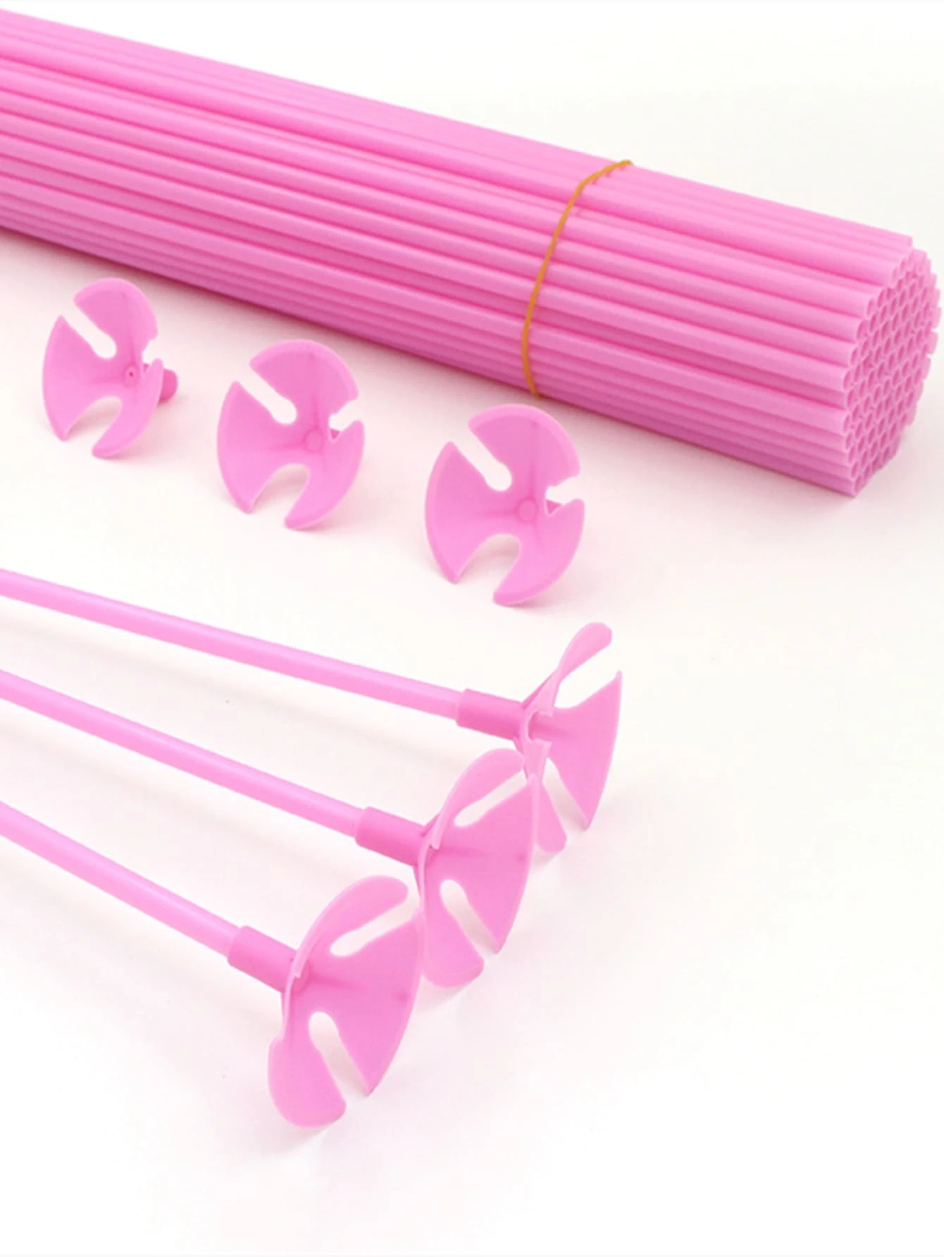 10 Phụ kiện bóng bay 32cm Que Macaron - Hồng - Xem 1