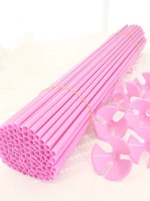 10 Phụ kiện bóng bay 32cm Que Macaron - Hồng - Xem 2