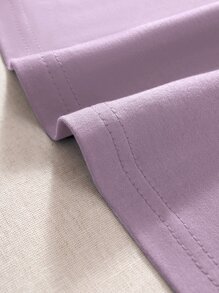 SHEIN Qutie Floral & Slogan Graphic Crop Tank Top - Lilac Purple - View 4