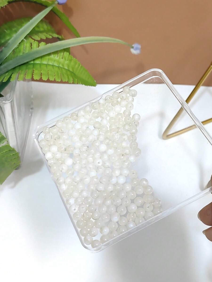 40pcs Polyresin Bead, Simple Garment Decoration For DIY - White - View 1