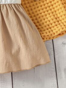 SHEIN Đầm em bé Thêu Khối Màu Giải trí - Nhiều màu - Xem 6