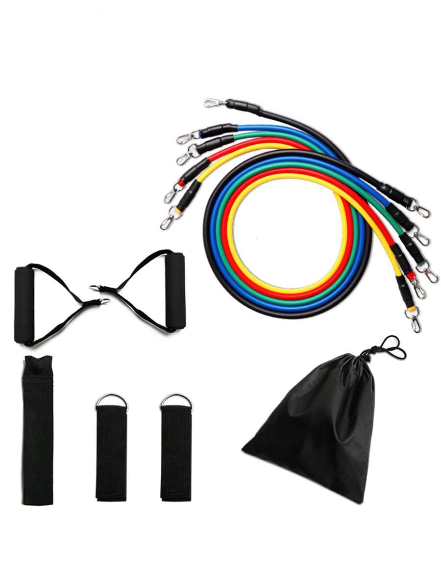 11pcs Fitness Resistance Band Set - Multicolor - View 1