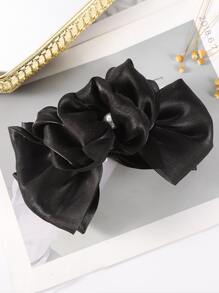 1 Nữ Nơ & Ngọc Trai Giả Trang Trí Vuốt Tóc Thời Trang Trang Trí Tóc - màu đen - Xem 2