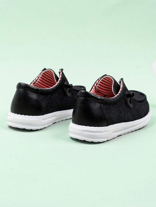 Boys Slip On Shoes, Denim Lace Up Design Sporty Sneakers SHEIN USA