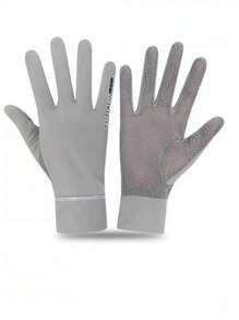 1Pair Women Grey Protection Fashion Gloves For Summer