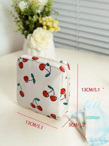 櫻花圖案衛生巾收納袋，衛生巾包衛生袋衛生護墊袋，學校補給用品學習用品大學宿舍必備品，旅行便携，適用於年輕女孩、女性、女士、學生衛生袋零錢包迷你化妝包巾袋週期包迷你包女性禮物女孩禮物女朋友禮物旅遊必備品女士旅行組織袋女士旅行配件 - 彩色 - 查看 6